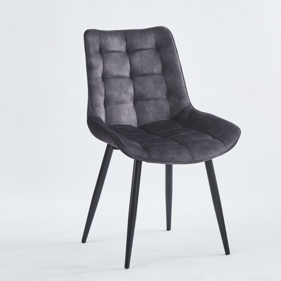Gray velvet chair Furniture, Tables and Chairs, Chairs, Fabric chairs, Fast Delivery, ShoppingIL image