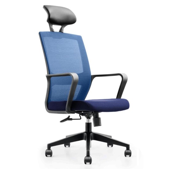 Office chair model Q209A color Blue image