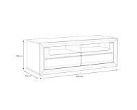Living room wall unit TIZIANO, with TV cabinet 144 cm image