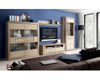 Living room wall unit TIZIANO, with TV cabinet 144 cm image