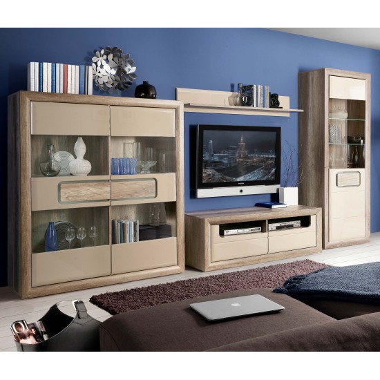 Living room wall unit TIZIANO, with TV cabinet 194 cm Furniture, Living Room Furniture, Furniture Wall Units, Organizational Furniture, Modern Furniture Wall Units, Modular Furniture, Fast Delivery, Sale, Collection TIZIANO image