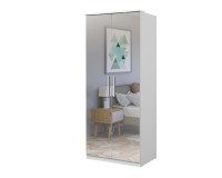 2 door WARDROBE with mirror OPTIMA White 58 Furniture, Budget Furniture, Modular Furniture, Armoires & Wardrobe Closets, Wardrobes, Collection OPTIMA, OPTIMA White image