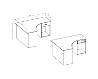 Corner desk CORNER - Wotan Furniture, Budget Furniture, Organizational Furniture, Office Furniture, Computer and Writing Tables, Computer and Writing Tables, Writing Desk and Computer Desks image