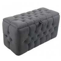 Luxurious velvet pouf