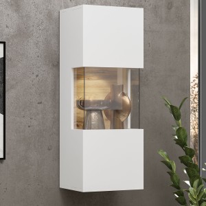 ויטרינה תלויה לסלון AVA White 07