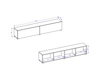 Hanging TV Stand AVA White image