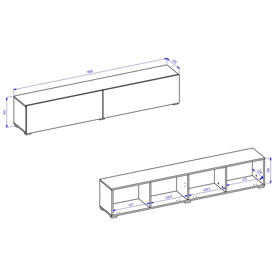 Hanging TV Stand AVA White image