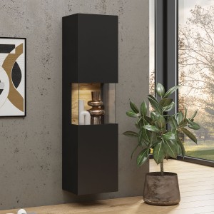 ויטרינה תלויה לסלון AVA - Black 05