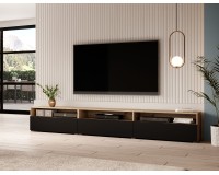 Телевизионная тумба BAROS Artisan/Black Мебель, Мебель в гостиную, Корпусная мебель, Модульная мебель, Телевизионные тумбы (TV), Тумбы и комоды, Коллекция BAROS, BAROS Artisan Black