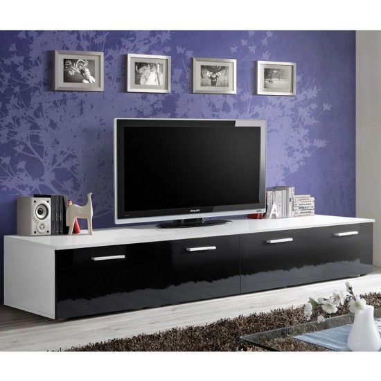 TV Stand DUO White/Black-2 Furniture, Organizational Furniture, Modular Furniture, TV Stands, Chest Of Drawers image