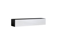Hanging wall unit FLY N1 with biofireplace - Black / White image