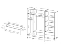 Спальня 3D WHITE Мебель, Корпусная мебель, Мебель для спальни, Спальни, Модульная мебель, Спальня 3D WHITE