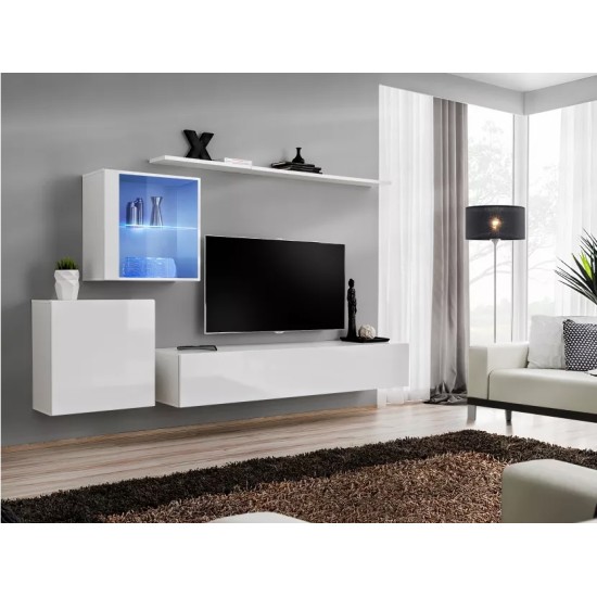 Square showcase SWITCH WW 3 - White Furniture, Budget Furniture, Showcases, Showcases For The Living Room, Office Furniture, Collection SWITCH image