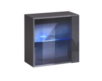 Square showcase SWITCH WW 3 - Graphite Furniture, Budget Furniture, Showcases, Showcases For The Living Room, Office Furniture, Collection SWITCH image