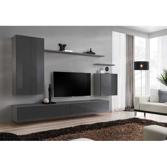 מזנון לטלוויזיה SWITCH TV 1 - Graphite. ריהוט, רהיטים זולים, שידות טלוויזיה, קונסולות, קולקציית SWITCH.