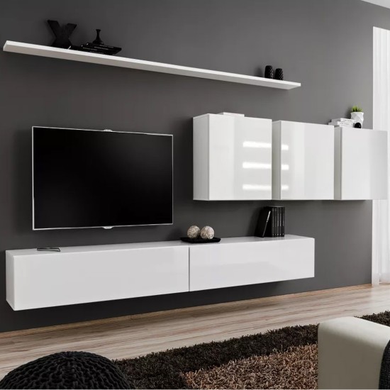 מזנון לטלוויזיה SWITCH TV 2 - White. ריהוט, רהיטים זולים, שידות טלוויזיה, קונסולות, קולקציית SWITCH.