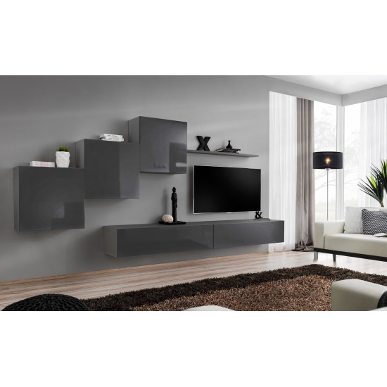מזנון לטלוויזיה SWITCH TV 2 - Graphite. ריהוט, רהיטים זולים, שידות טלוויזיה, קונסולות, קולקציית SWITCH.