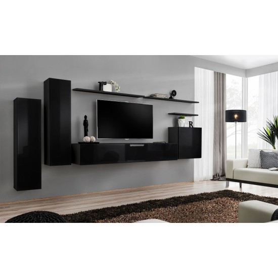 Wall shelf SWITCH PW3 - Black Furniture, Budget Furniture, Wall Shelves, Collection SWITCH image