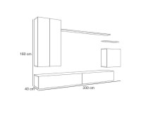 Стенка SWITCH II - Graphite/White Мебель, Стенки, Стенки модерн, Коллекция SWITCH