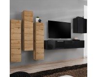 Wall unit SWITCH III - Wotan/Black Furniture, Furniture Wall Units, Modern Furniture Wall Units, Collection SWITCH image