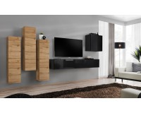Wall unit SWITCH III - Wotan/Black Furniture, Furniture Wall Units, Modern Furniture Wall Units, Collection SWITCH image