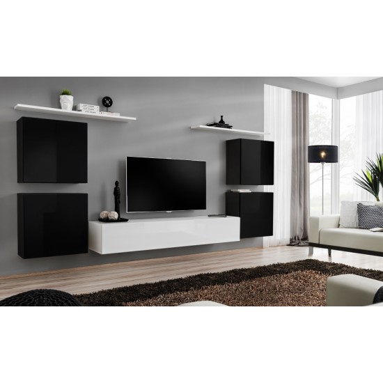 Wall unit SWITCH IV - Black/White Furniture, Furniture Wall Units, Modern Furniture Wall Units, Collection SWITCH image