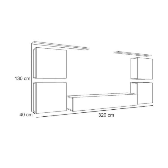 Wall unit SWITCH IV - Graphite/Black Furniture, Furniture Wall Units, Modern Furniture Wall Units, Collection SWITCH image