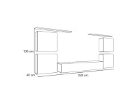 Wall unit SWITCH IV - Wotan/White Furniture, Furniture Wall Units, Modern Furniture Wall Units, Collection SWITCH image