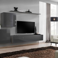 מזנון תלוי לסלון SWITCH V - Graphite
