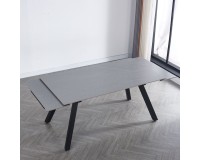 שולחן אוכל להרחבה עם טופ קרמיקה דגם C133P, אורך 160 ס