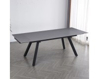 שולחן אוכל להרחבה עם טופ קרמיקה דגם C133P, אורך 160 ס