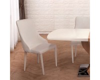 Upholstered chair in white image
