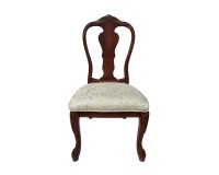 כיסא עץ קלאסי עם גב מעץ. ריהוט, שולחנות וכסאות, כסאות, כסאות עץ, כיסאות בד, אספקה מיידית, רהיטי ROSEWOOD.
