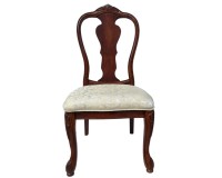 כיסא עץ קלאסי עם גב מעץ. ריהוט, שולחנות וכסאות, כסאות, כסאות עץ, כיסאות בד, אספקה מיידית, רהיטי ROSEWOOD.