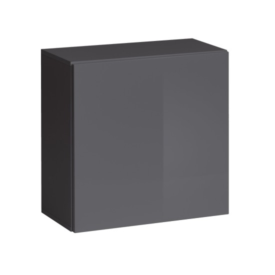 Wall unit SWITCH V - Graphite/White Furniture, Furniture Wall Units, Modern Furniture Wall Units, Collection SWITCH image