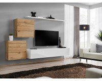 Wall unit SWITCH V - Wotan/White Furniture, Furniture Wall Units, Modern Furniture Wall Units, Collection SWITCH image