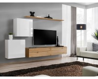 Wall unit SWITCH V - White/Wotan Furniture, Furniture Wall Units, Modern Furniture Wall Units, Collection SWITCH image