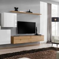 מזנון תלוי לסלון SWITCH V - White/Wotan