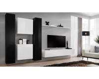 Wall unit SWITCH VI - Black/White Furniture, Furniture Wall Units, Modern Furniture Wall Units, Collection SWITCH image