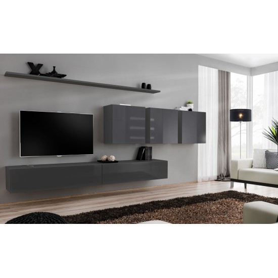 Wall unit SWITCH VII - Graphite Furniture, Furniture Wall Units, Modern Furniture Wall Units, Collection SWITCH image