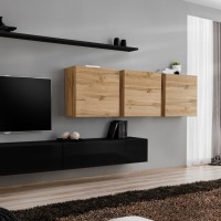 מזנון תלוי לסלון SWITCH VII - Black/Wotan
