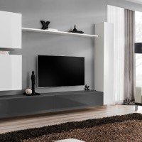 Стенка SWITCH VIII - White/Graphite