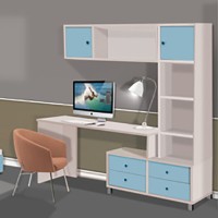 Desk with shelving model Koren.