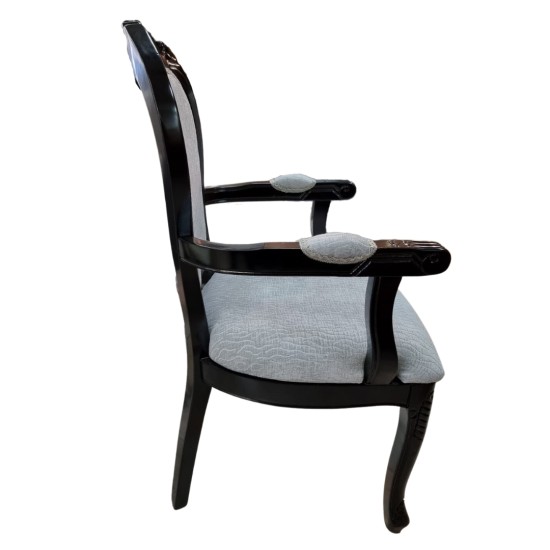 כסא וונגה בסגנון קלאסי 308A. ריהוט, שולחנות וכסאות, כסאות, כסאות עץ, כיסאות בד, רהיטי ROSEWOOD.