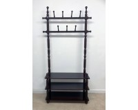 Coat rack integrated shoe chest 80 cm wide image