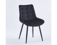 Black Velvet Chair Furniture, Tables and Chairs, Chairs, Fabric chairs, Fast Delivery, ShoppingIL image