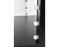 Маленький туалетный столик HOLLY черного цвета, с зеркалом и подсветкой, шириной 94 см Мебель, Бюджетная мебель, Корпусная мебель, Трюмо / Туалетные столики