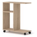 Журнальный столик-органайзер TRASCO 1, дуб сонома на колесах