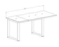 Обеденный стол HELIO Grey 91, 130 см Мебель, Корпусная мебель /, Модульная мебель, Столы обеденные, Коллекция HELIO , HELIO Grey