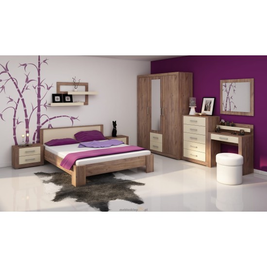 Bed VIKI for mattress 160/200 Furniture, Bedroom Furniture, Bedroom Sets, Beds, Wooden beds, Collection VIKI, Bedroom VIKI image